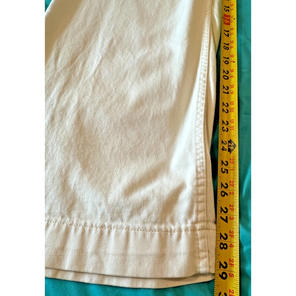 On 34th Cream Wide Leg Baggy Denim Jeans Women's 16/33 Stretch Boho Summer - Picture 7 of 9